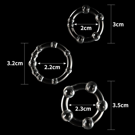 VSC Novelty - Set Anelli Fallici - Trasparenti