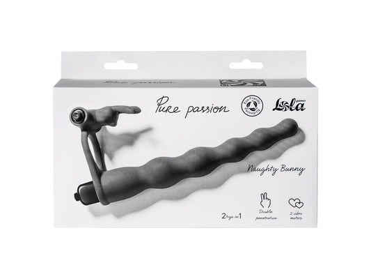 Lola Games - Dildo per Doppia Penetrazione Bunny - Nero