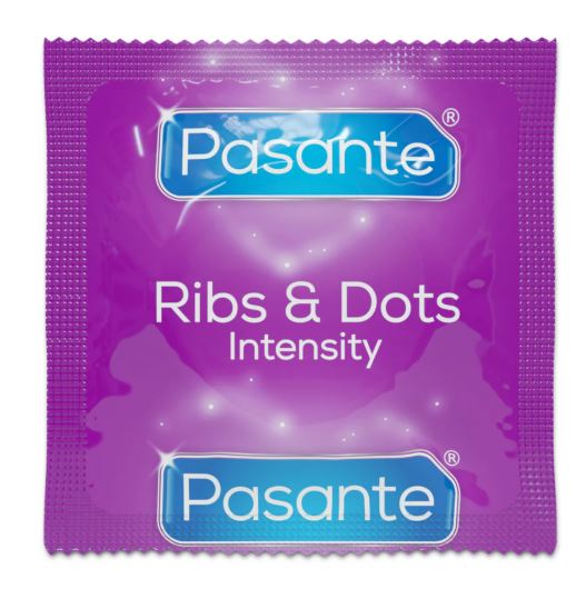 Pasante - Preservativi Ribs & Dots Intensity - Scatola da 12 Pezzi