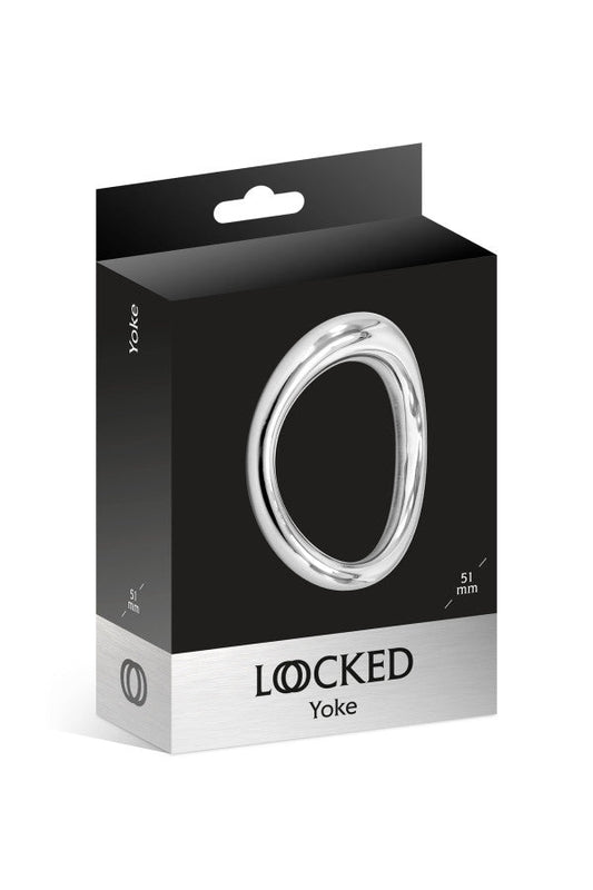 Locked - Cockring in Metallo Forma Ergonimica 5,10 cm - Yoke