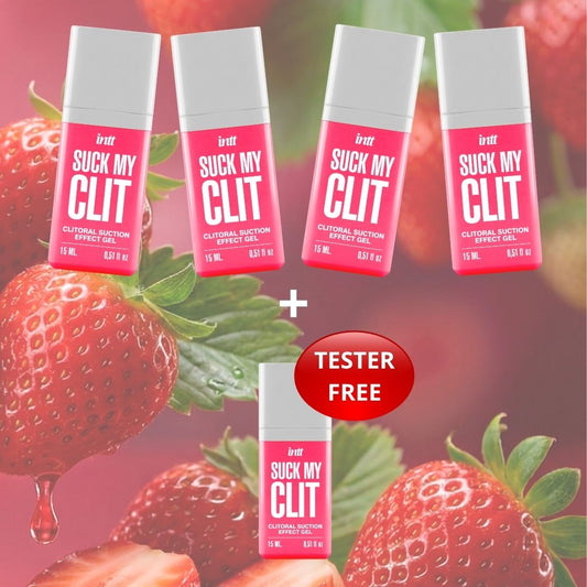 Intt - PROMO 4+1 tester omaggio - Gel Clitorideo Kissable Effetto Suzione - Fragola