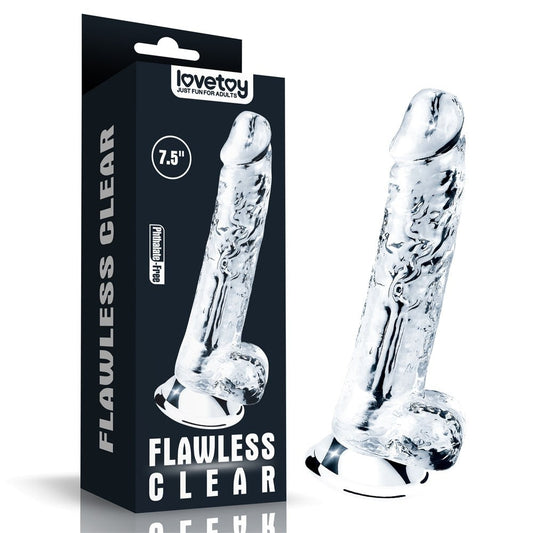 Dildo trasparente impeccabile da 7,5''