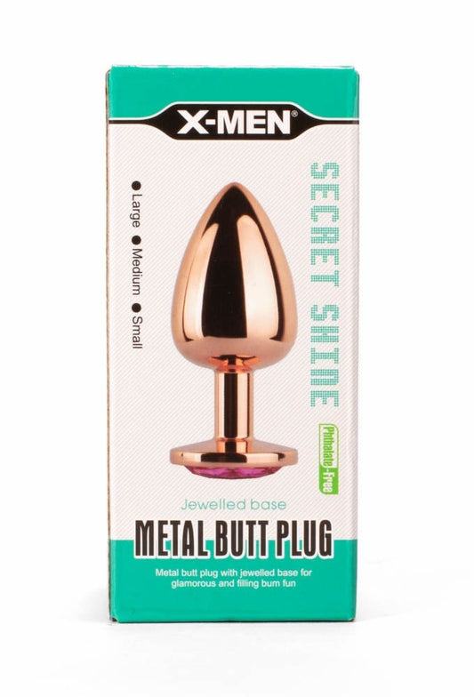 Plug anale in metallo X-MEN Secret Shade Rose L