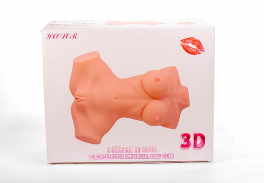 Masturbatore 3D a doppio foro III