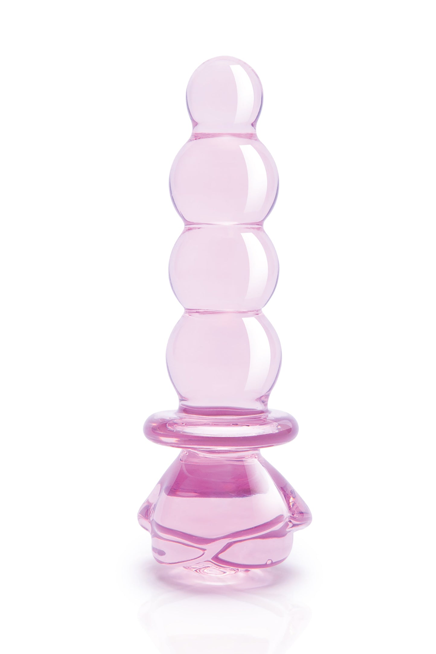 Tappo in vetro smaltato a forma di rosa con perline