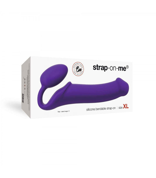 IMBRACATURA DILDO STRAP-ON FLESSIBILE MORBIDO SILICONE VIOLA XL
