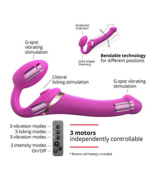 IMBRACATURA REGOLABILE MULTI ORGASMO S FUCSIA