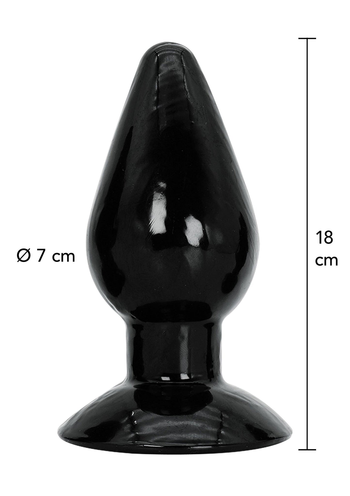 Plug anale Extra Large 18 cm nero