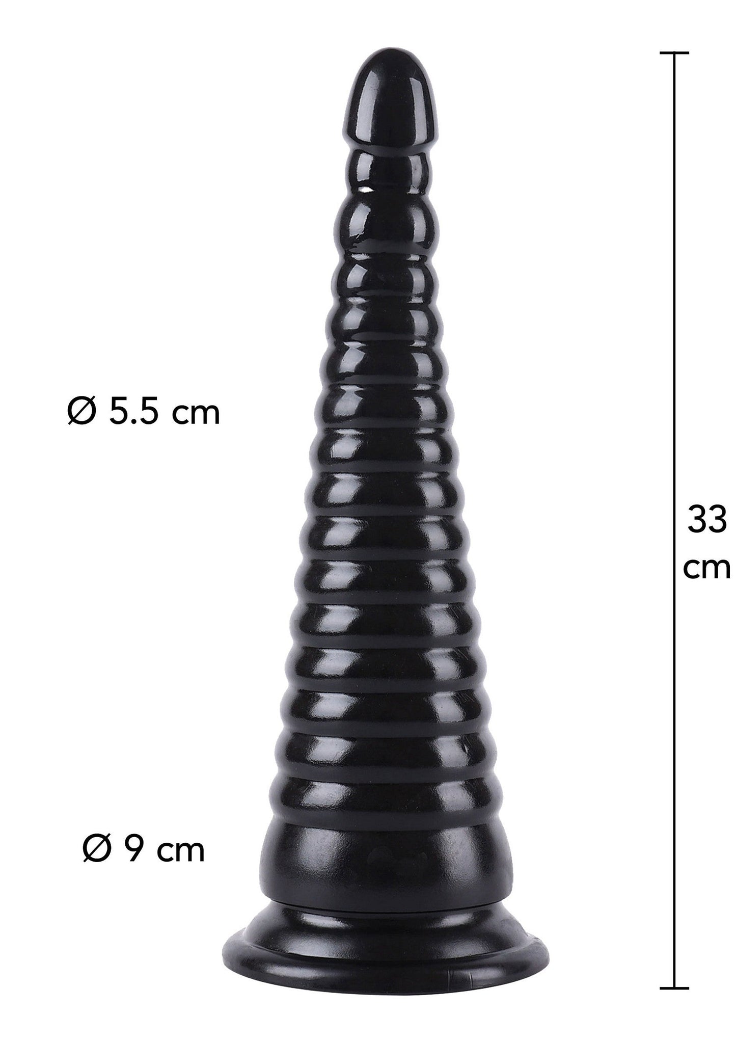 Cono anale 33 cm nero