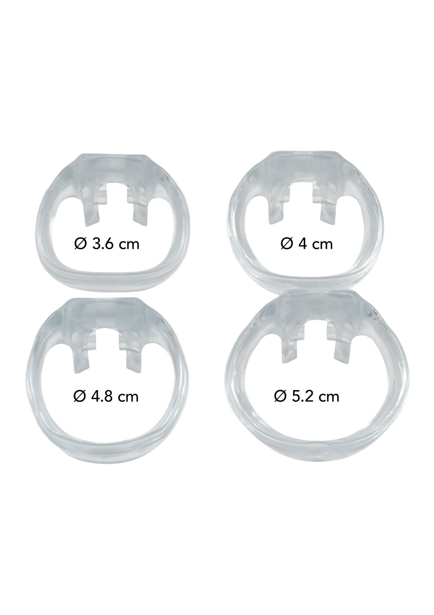 Gabbia per pene Clear Control corta e trasparente