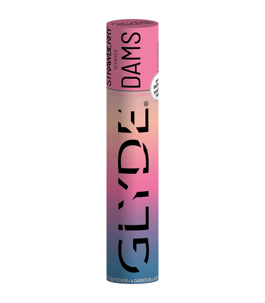 GLYDE DAMS BARRIERE IN LATTICE PER SESSO ORALE 4 UNITÀ FRAGOLA