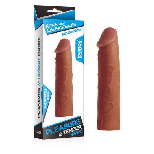 Manicotto per pene Pleasure X-Tender Marrone 1
