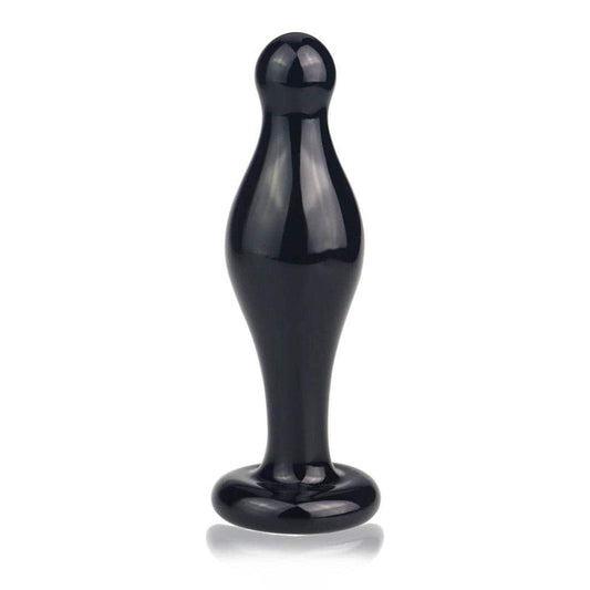 Plug anale in vetro Romance da 4,5" nero