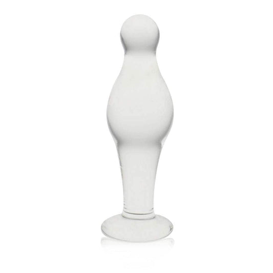 Plug anale in vetro Romance trasparente da 4,5"